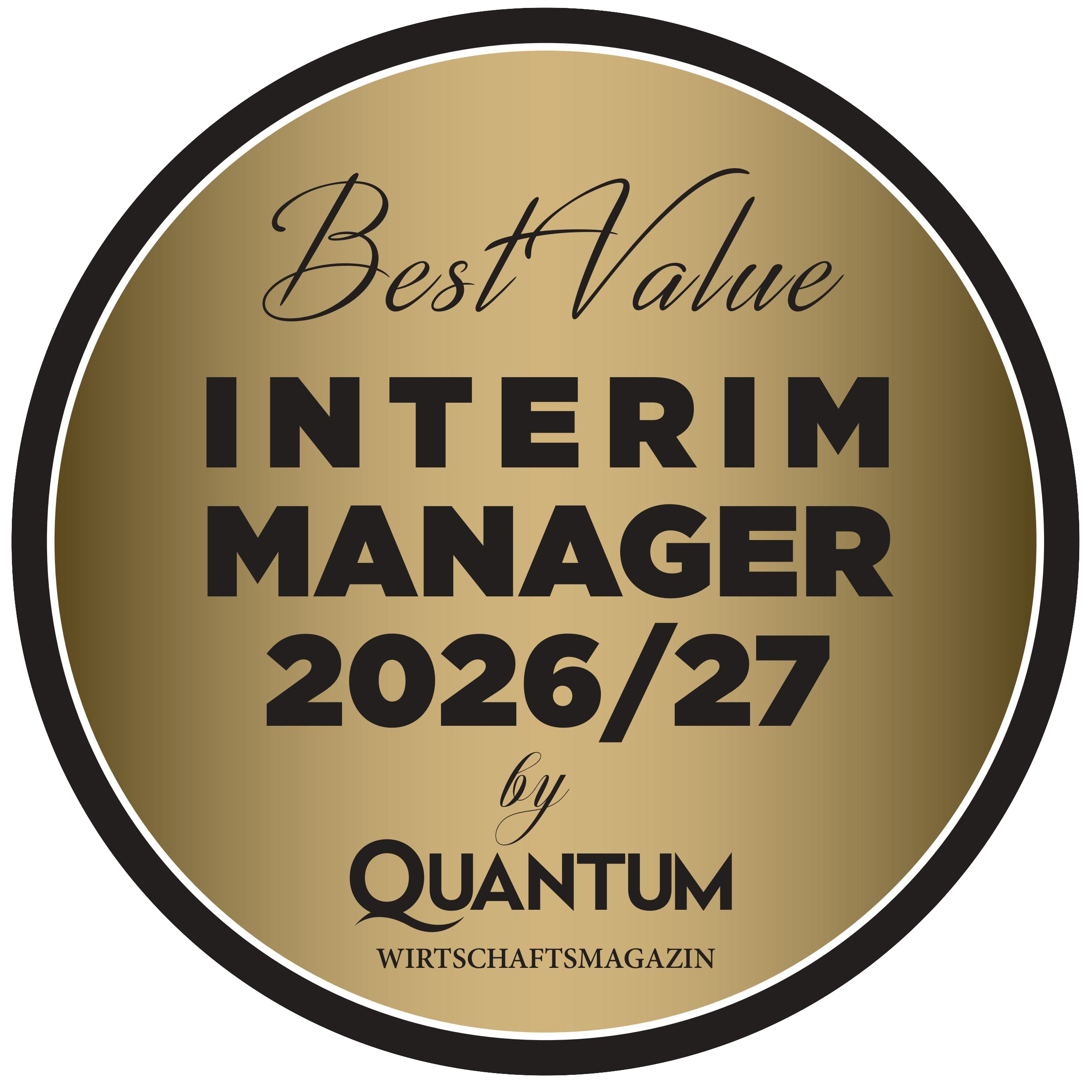 QUANTUM Best Value Interim Manager 2026/27
